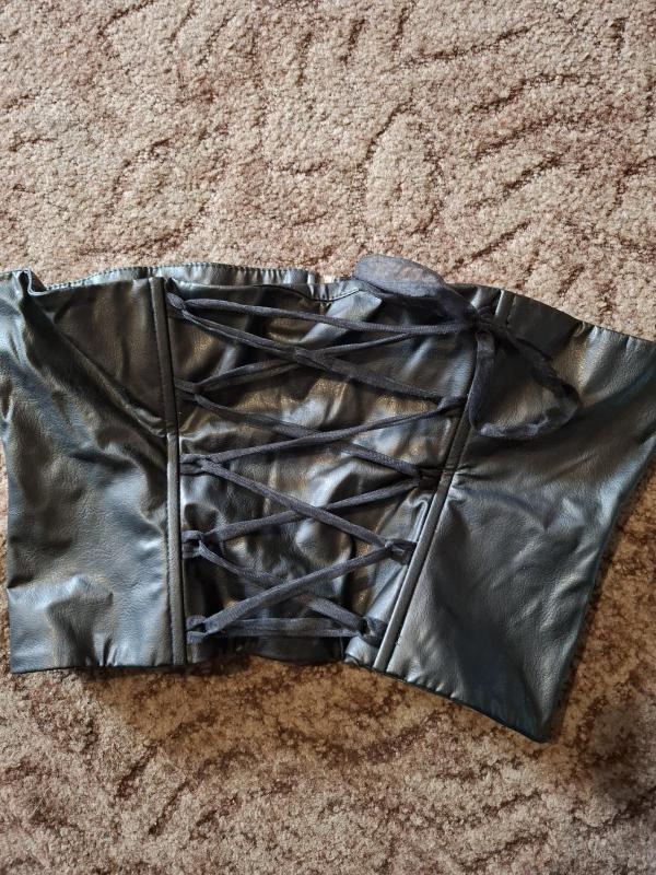 Corset Helene EU 38 | Negru, Normal, Cu umerii goi, Piele ecologică - Image 2