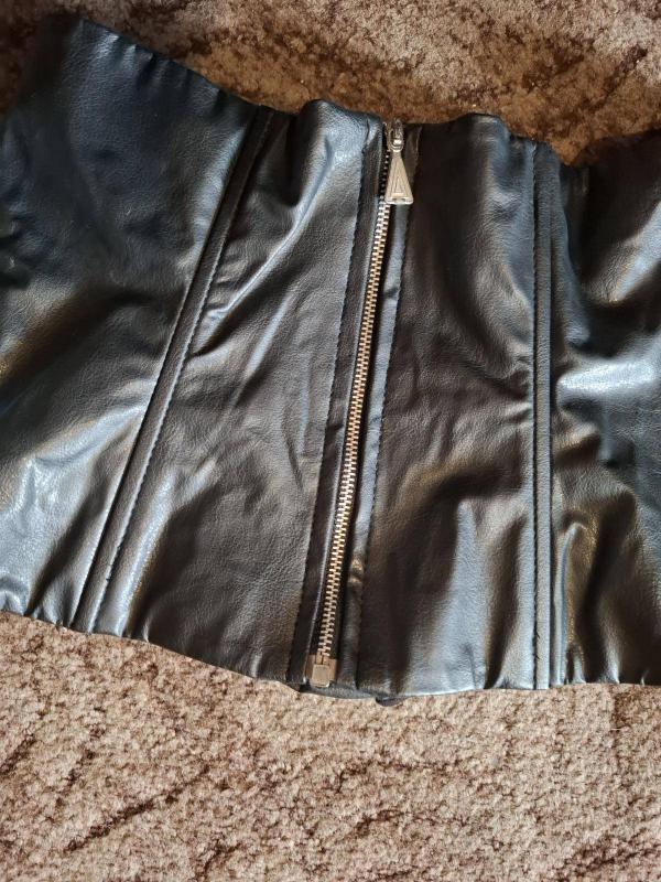Corset Helene EU 38 | Negru, Normal, Cu umerii goi, Piele ecologică - Image 4