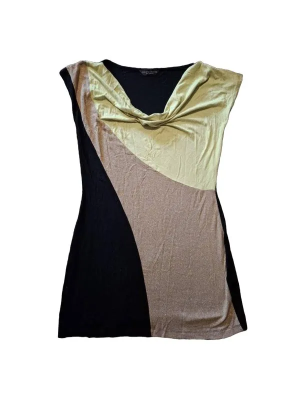 Rochie dreaptă Dorothy Perkins EU 40 | Negru, Mini, Mânecă scurtă, Bumbac