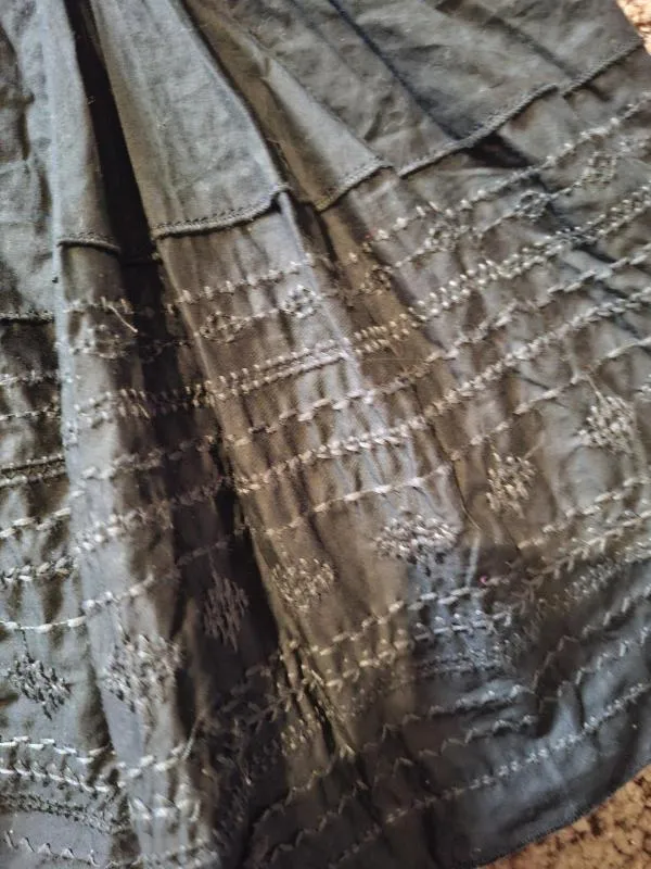 Fustă cloș EU 38 | Negru, Midi, Talie înaltă, Cloș fit - Image 3