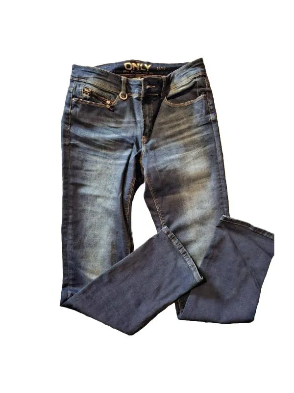 Blugi Only EU 30 | Indigo, Lungi, Talie medie, Denim