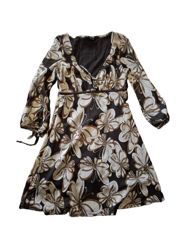 Rochie casual Jane Norman UK 12 | Maro, Mini, Mânecă trei sferturi, Floral & Tropical, Sintetic