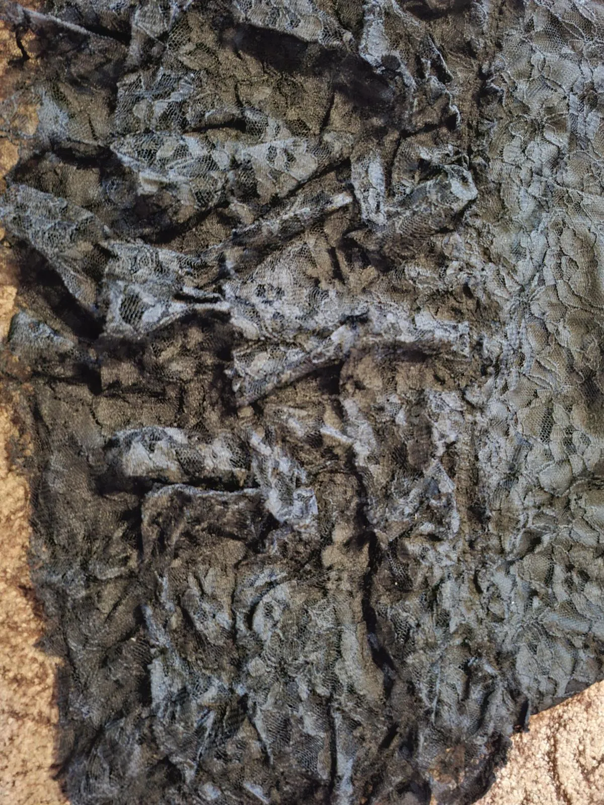 Fustă cu volane H&M EU 42 | Negru, Mini, Cu fit, Dantelă - Image 3