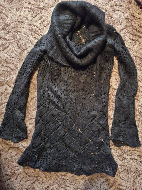 Rochie tricotată BELLISSIMA M | Negru, Mini - Image 2