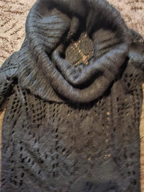 Rochie tricotată BELLISSIMA M | Negru, Mini - Image 4