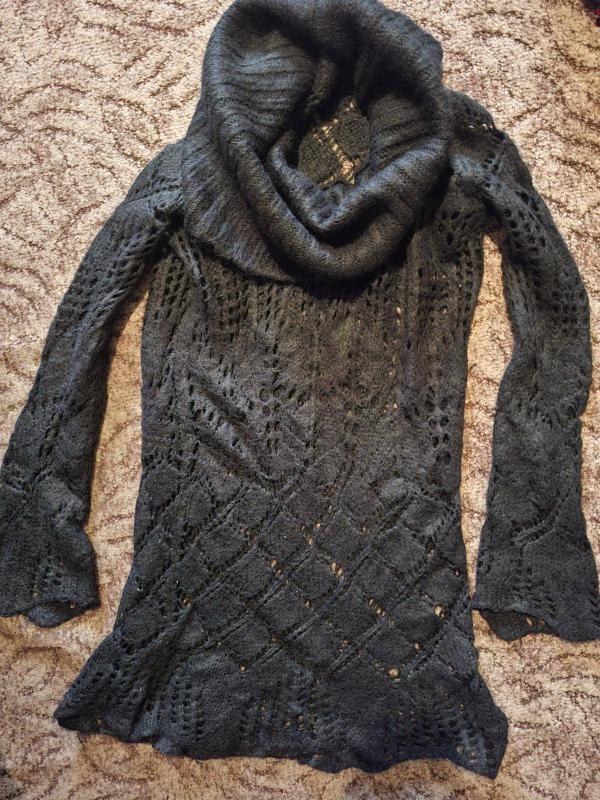 Rochie tricotată BELLISSIMA M | Negru, Mini - Image 5
