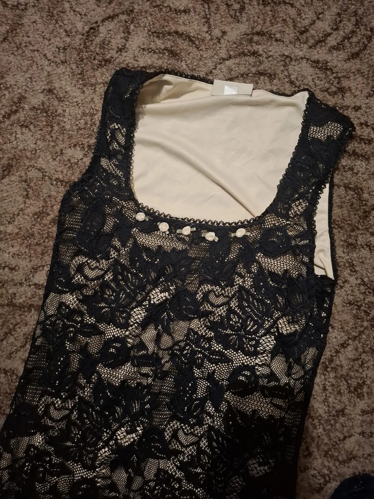 Rochie de seară River Island EU 40 | Negru, Midi, Fără mâneci, Dantelă - Image 3