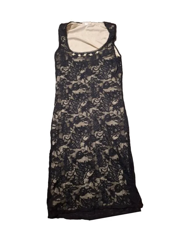 Rochie de seară River Island EU 40 | Negru, Midi, Fără mâneci, Dantelă