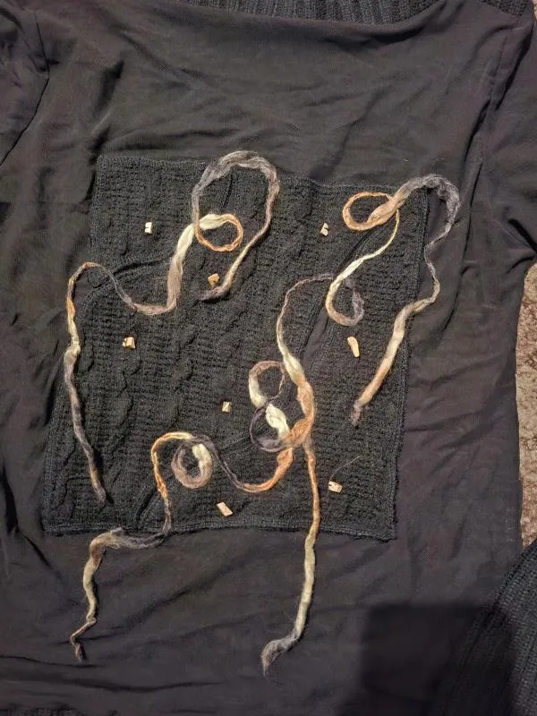 Bluză MAENA M | Negru, Normal, Mânecă lungă, Transparent - Image 3