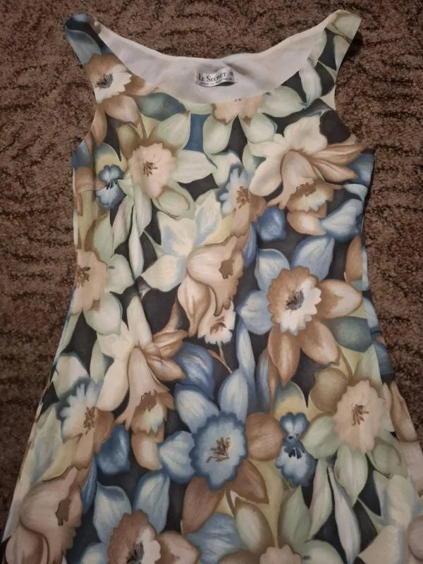 Rochie de vară LE SECRET EU 38 | Multicolor, Midi, Fără mâneci, Floral & Tropical - Image 4