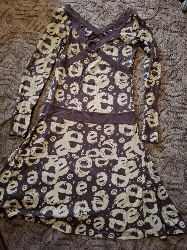 Rochie casual Desigual M | Maro, Midi, Mânecă lungă, Logo, Broderie - Image 2