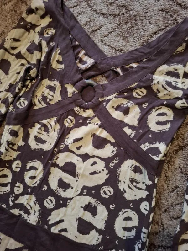 Rochie casual Desigual M | Maro, Midi, Mânecă lungă, Logo, Broderie - Image 3