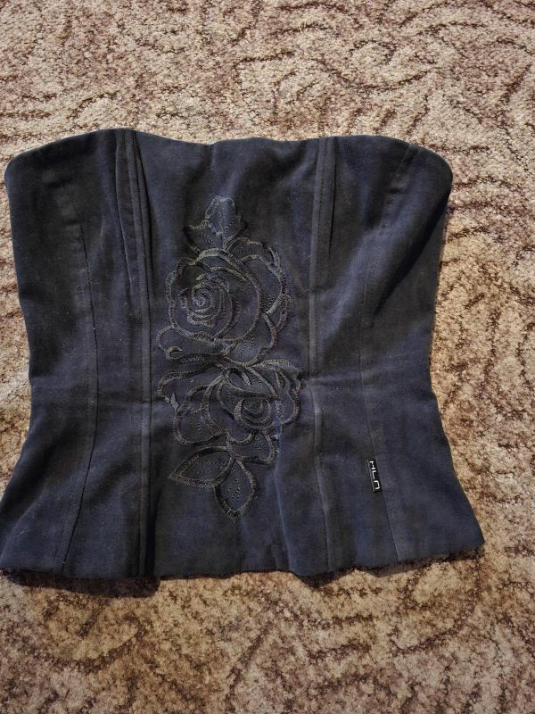 Corset HELENE EU 42 | Negru, Normal, Cu umerii goi, Floral & Tropical, Broderie - Image 5
