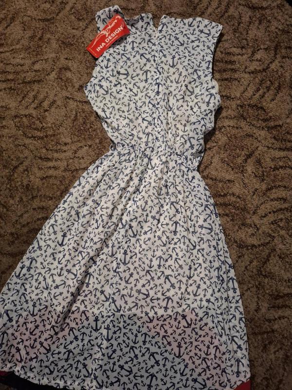Rochie de vară INA DESIGN EU 36 | Alb, Mini, Fără mâneci - Image 4
