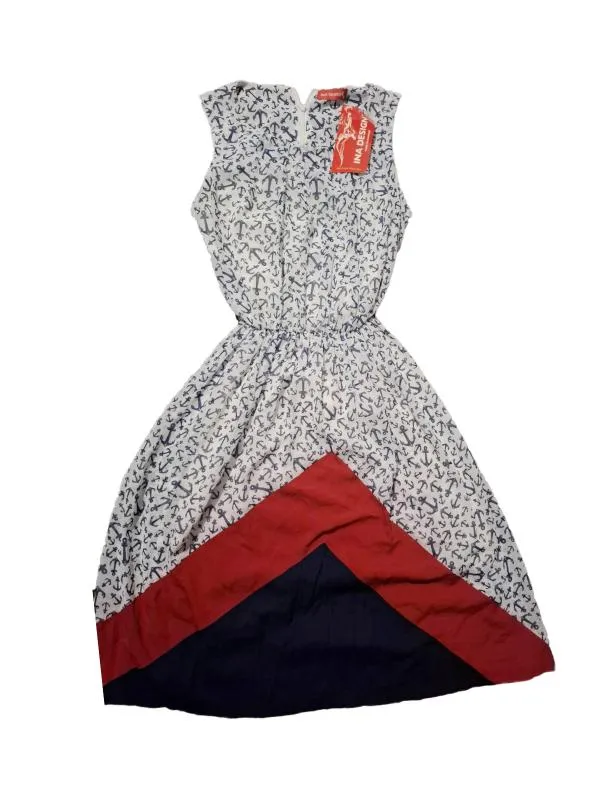 Rochie de vară INA DESIGN EU 36 | Alb, Mini, Fără mâneci
