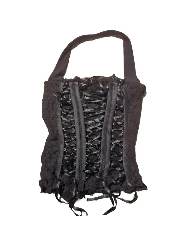 Corset HAYWORE EU 36 | Negru, Normal, Cu umerii goi, Dantelă