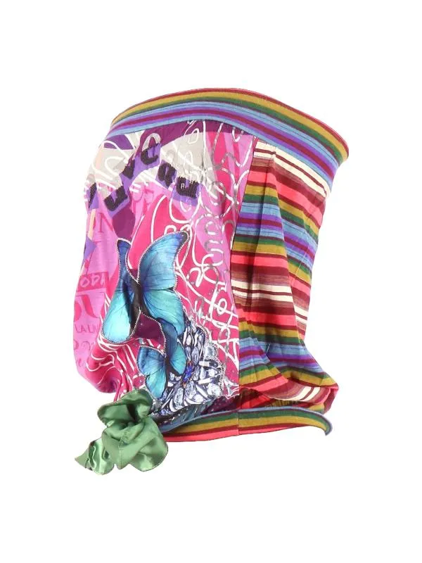 Top Desigual XS | Multicolor, Normal, Cu umerii goi, Bumbac - Image 2
