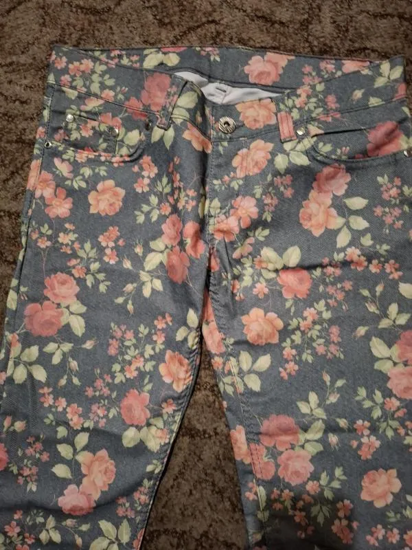 Blugi LON EU 30 | Multicolor, Lungi, Skinny fit, Floral & Tropical, Denim - Image 3