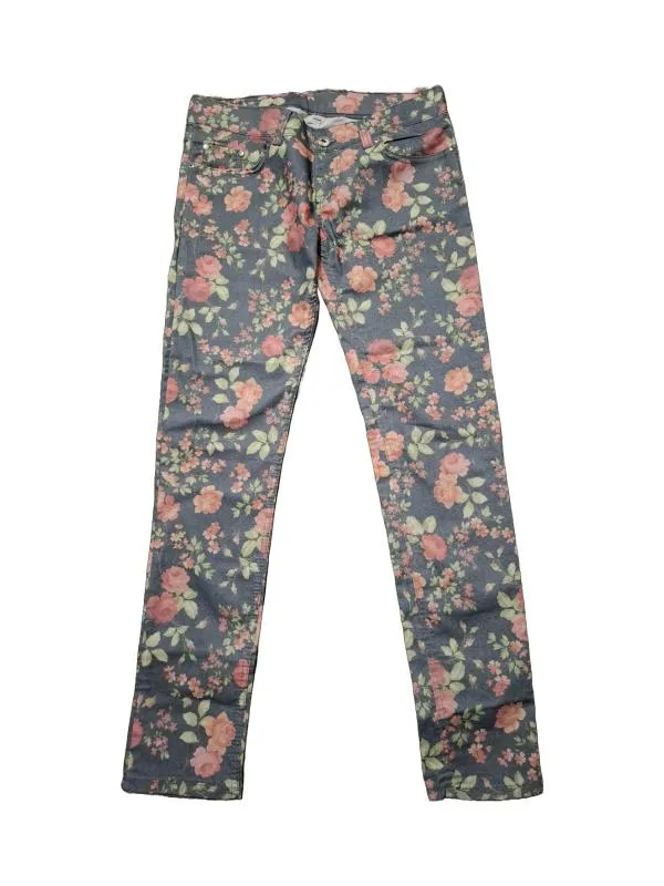 Blugi LON EU 30 | Multicolor, Lungi, Skinny fit, Floral & Tropical, Denim