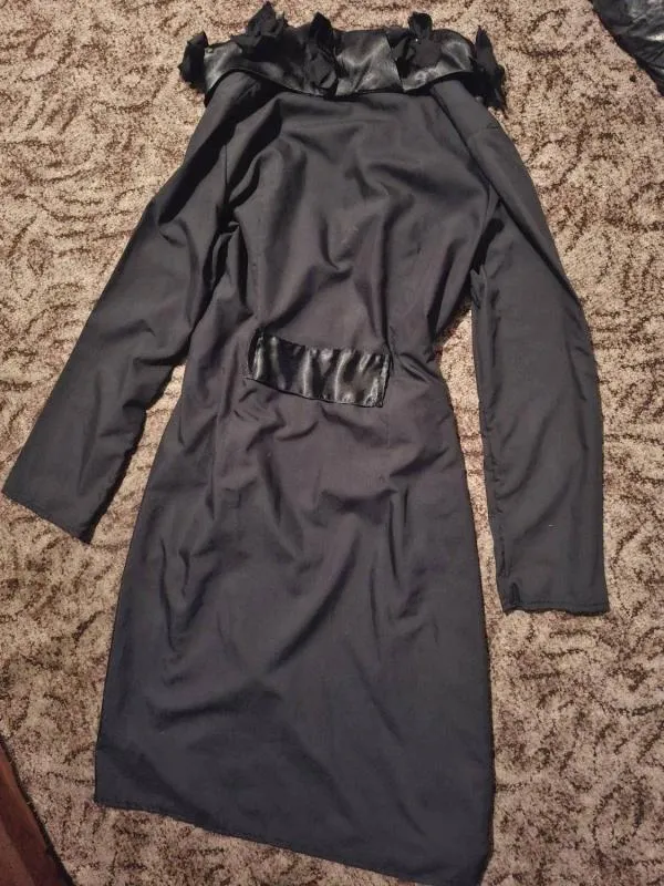 Trenci M | Negru, Fără glugă, Design petrecut - Image 9