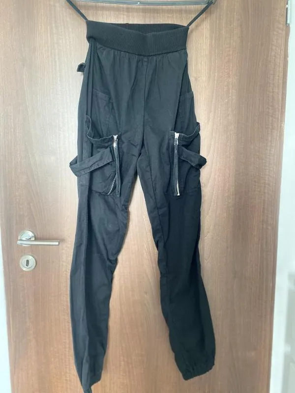 Pantaloni Vagabond Studio EU 34 | Negru, Lungi, Talie medie, Cargo, Bumbac - Image 6