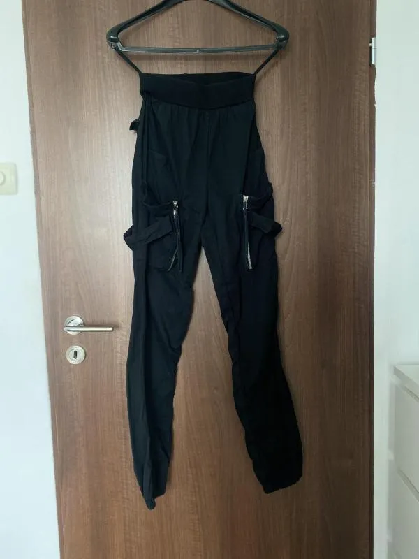 Pantaloni Vagabond Studio EU 34 | Negru, Lungi, Talie medie, Cargo, Bumbac - Image 2