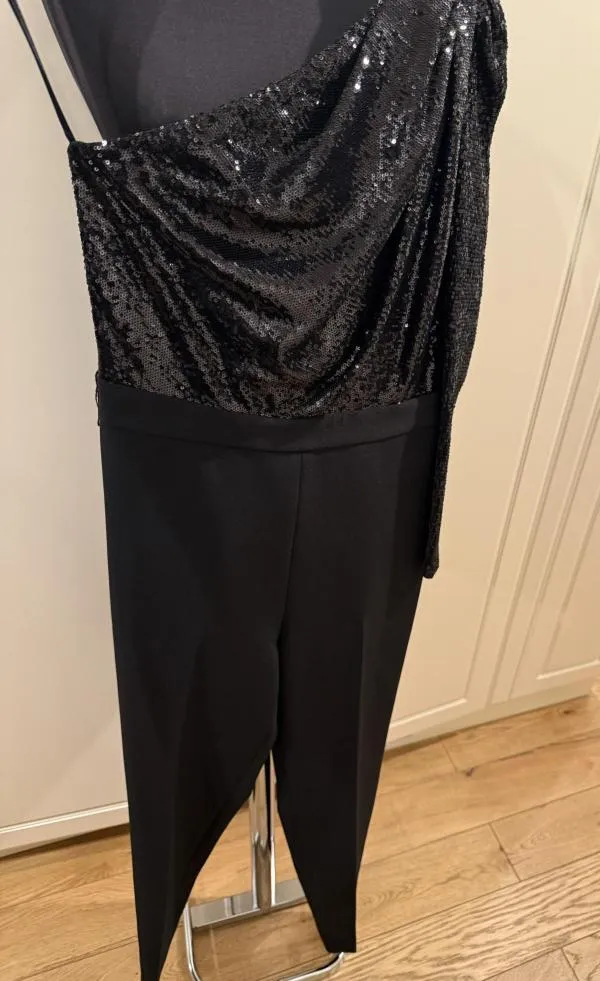 Salopetă Michael Kors EU 36 | Negru, Lungă, Pe un umăr, Paiete - Image 4