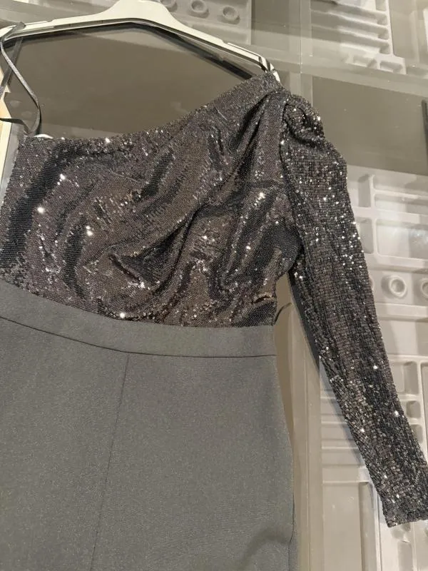 Salopetă Michael Kors EU 36 | Negru, Lungă, Pe un umăr, Paiete - Image 7