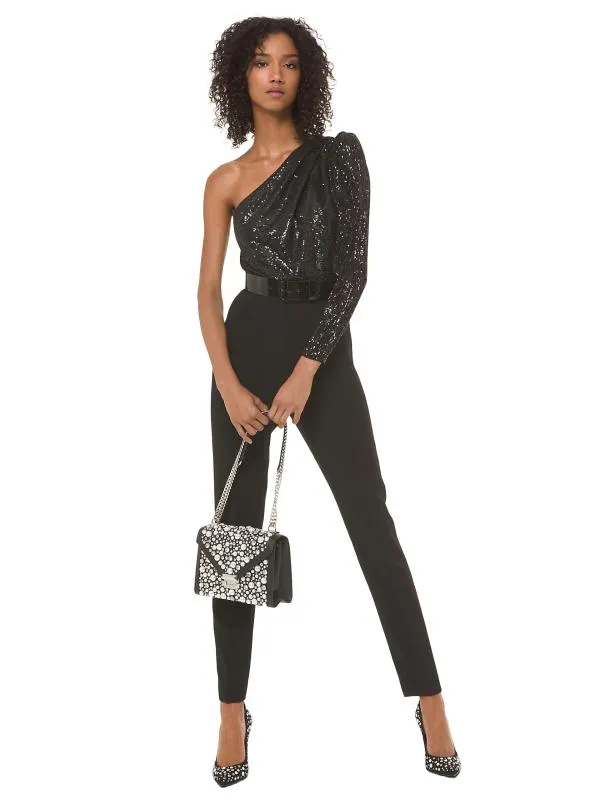 Salopetă Michael Kors EU 36 | Negru, Lungă, Pe un umăr, Paiete