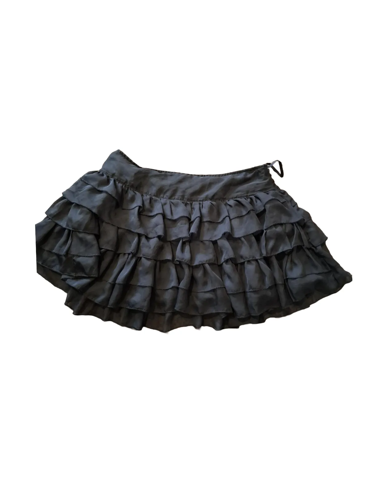 Fustă INTERNATIONALE UK 16 | Negru, Mini, Cu volane fit, Transparent