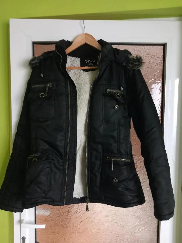 Geacă de iarnă YPZY XXL | Negru, Cu glugă detașabilă - Image 4