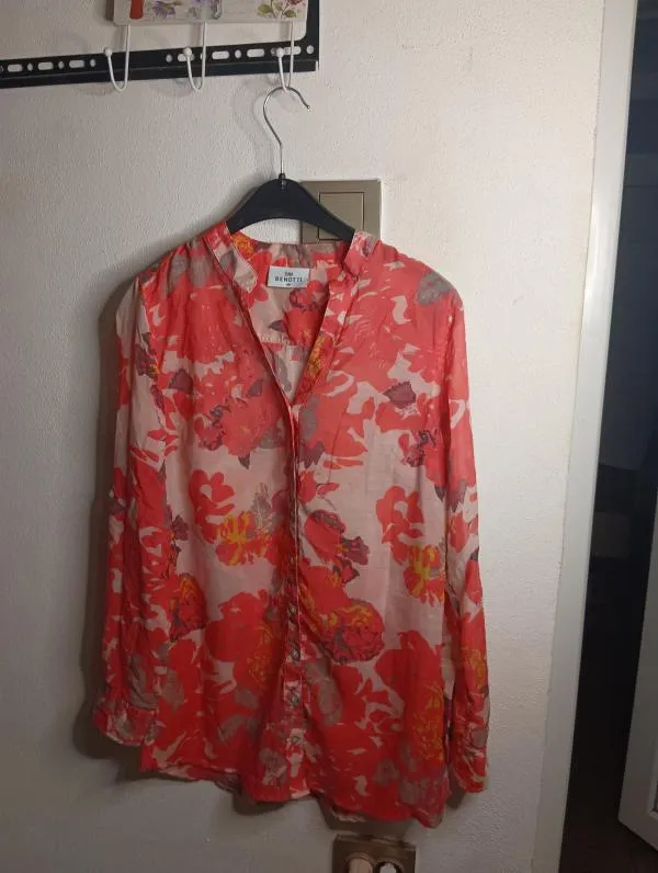 Bluză Gina Benotti EU 38 | Fuchsia, Normal, Mânecă lungă, Floral & Tropical, Poliester - Image 2