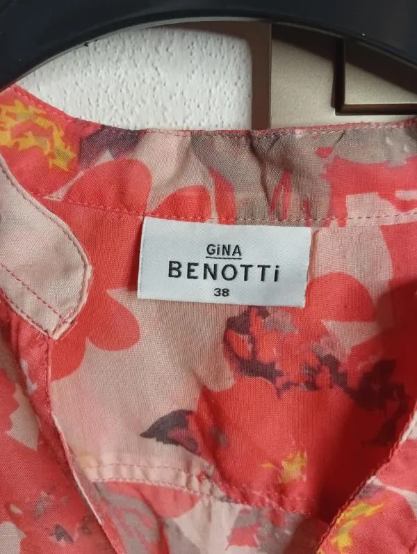 Bluză Gina Benotti EU 38 | Fuchsia, Normal, Mânecă lungă, Floral & Tropical, Poliester - Image 3