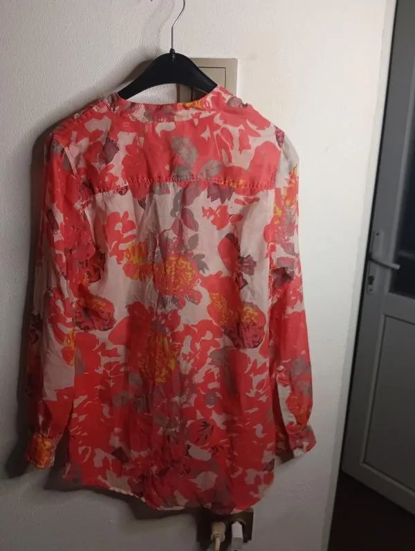 Bluză Gina Benotti EU 38 | Fuchsia, Normal, Mânecă lungă, Floral & Tropical, Poliester - Image 4