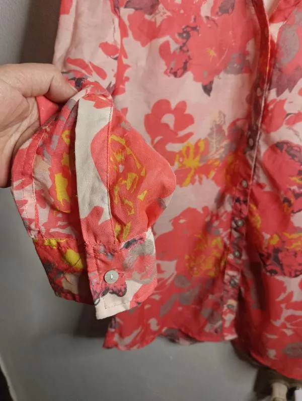 Bluză Gina Benotti EU 38 | Fuchsia, Normal, Mânecă lungă, Floral & Tropical, Poliester - Image 5