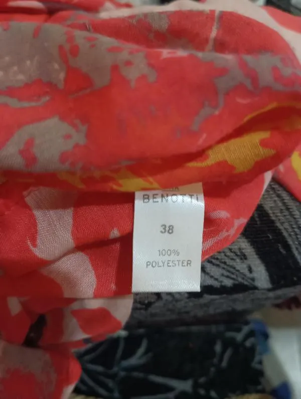 Bluză Gina Benotti EU 38 | Fuchsia, Normal, Mânecă lungă, Floral & Tropical, Poliester - Image 7