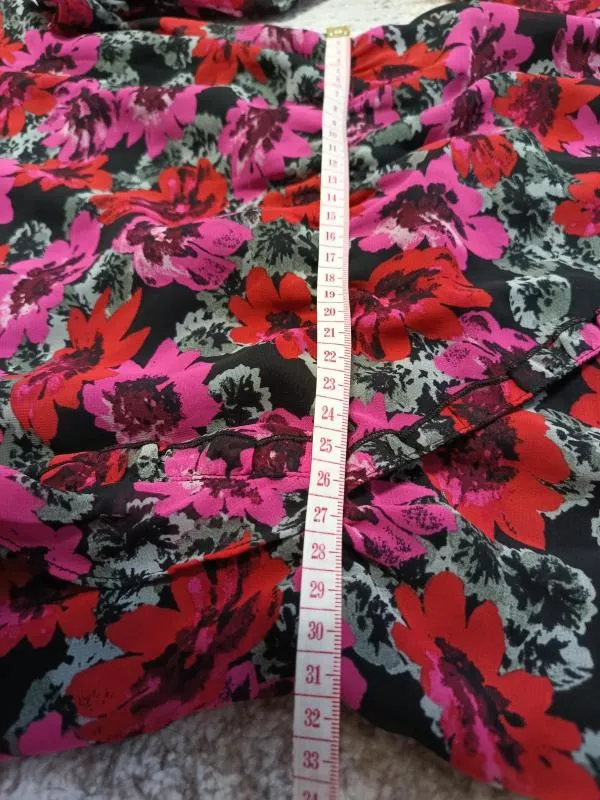 Rochie casual H&M EU 36 | Multicolor, Mini, Mânecă lungă, Floral & Tropical, Volane - Image 4