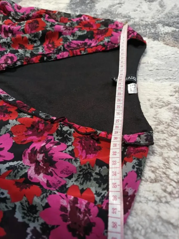 Rochie casual H&M EU 36 | Multicolor, Mini, Mânecă lungă, Floral & Tropical, Volane - Image 5