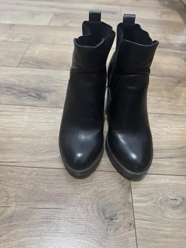 Ghete Bershka EU 36 | Negru, Piele naturală - Image 3