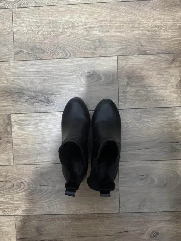 Ghete Bershka EU 36 | Negru, Piele naturală - Image 4