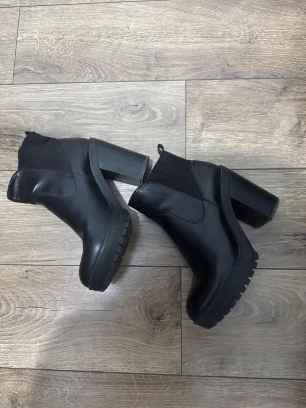Ghete Bershka EU 36 | Negru, Piele naturală - Image 5