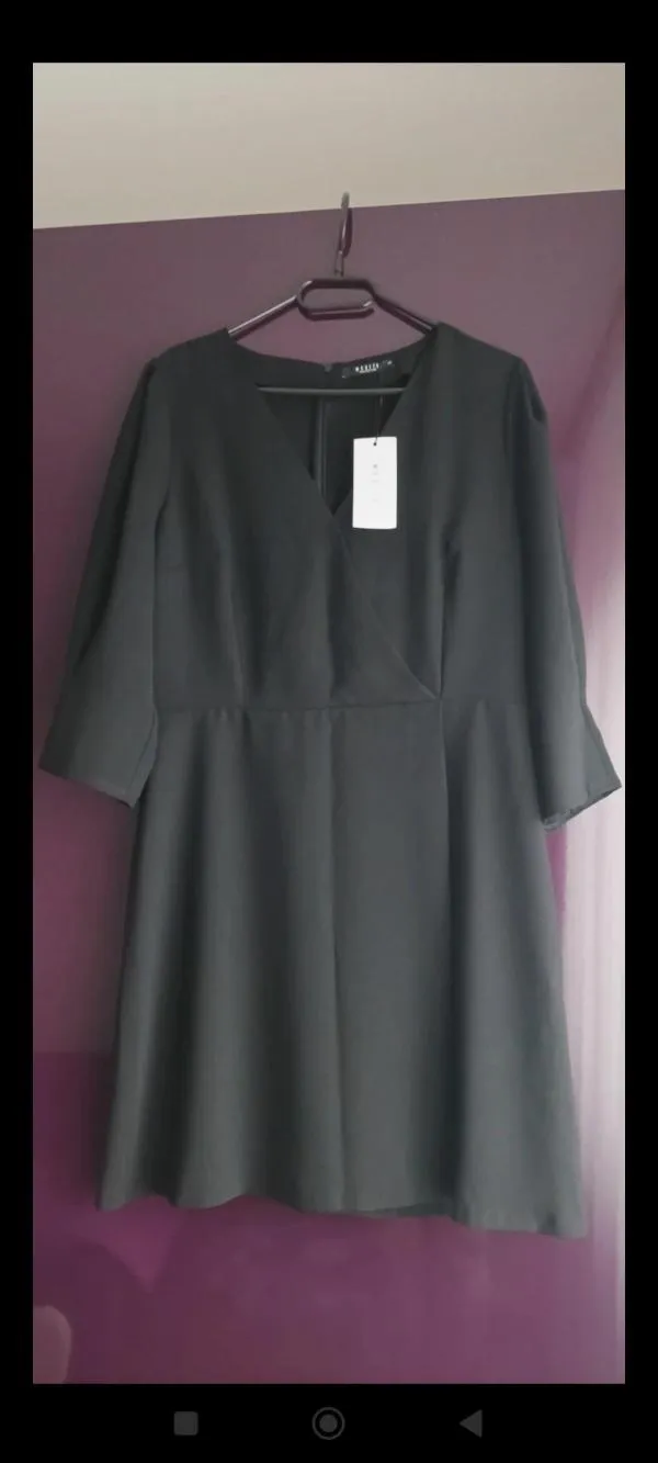 Rochie casual Mohito EU 40 | Negru, Mini, Mânecă trei sferturi, Design petrecut, Poliester - Image 5