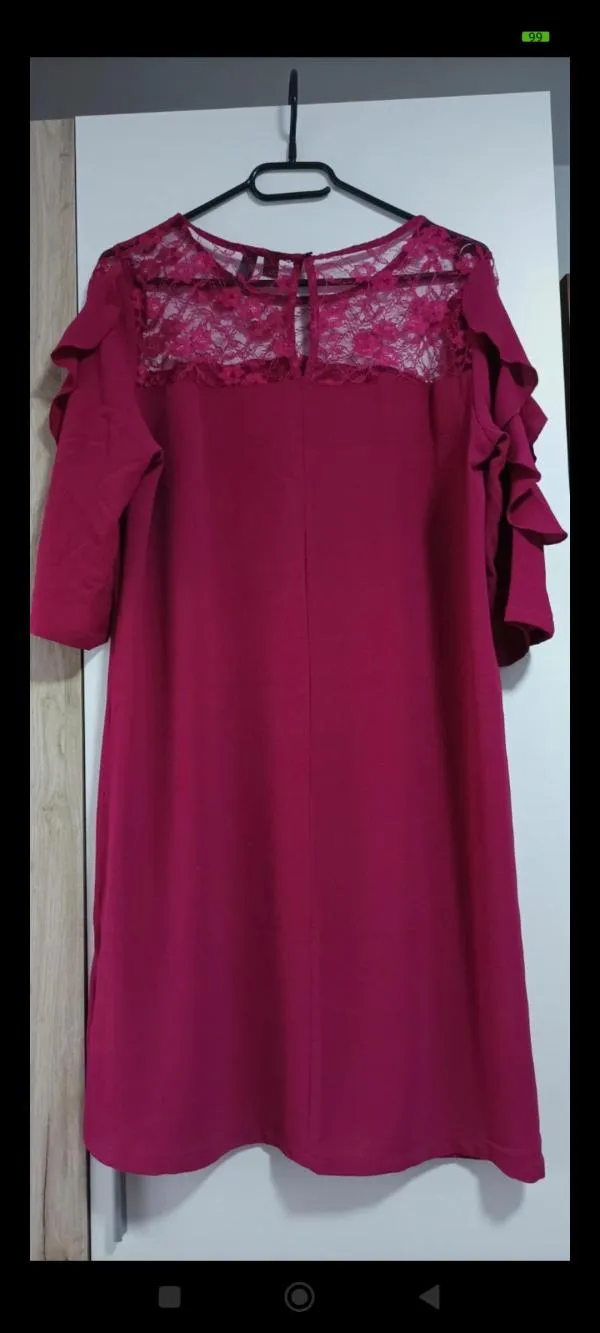 Rochie de ocazie Bodyflirt EU 38 | Burgundy, Mini, Mânecă trei sferturi, Dantelă, Poliester - Image 3