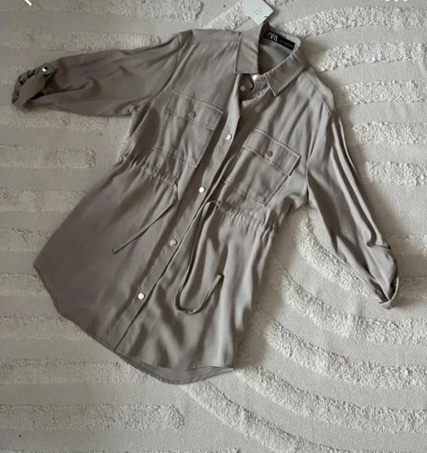 Cămașă Zara XS | Bej, Normal - Image 9