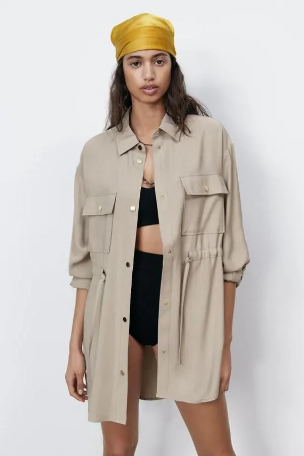 Cămașă Zara XS | Bej, Normal - Image 5