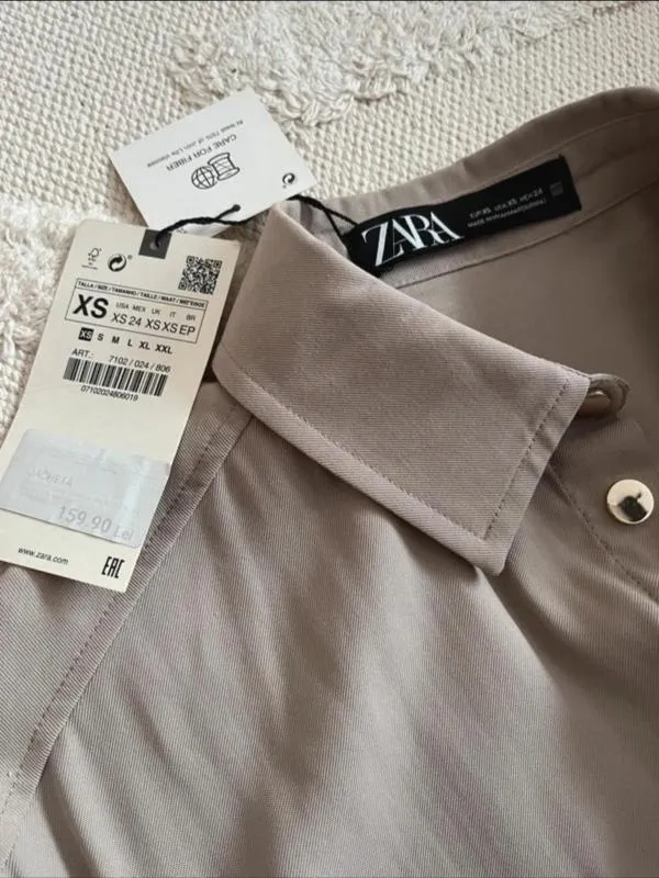 Cămașă Zara XS | Bej, Normal - Image 7