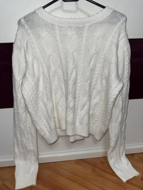 Pulover Bershka S | Alb, Normal, Mânecă lungă, Regular fit - Image 2