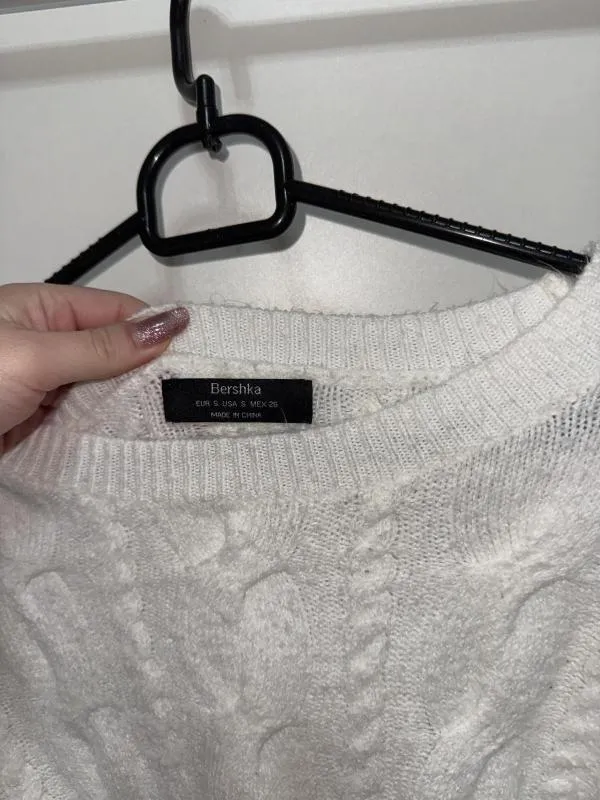Pulover Bershka S | Alb, Normal, Mânecă lungă, Regular fit - Image 3