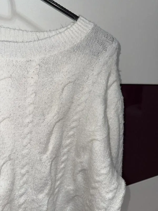 Pulover Bershka S | Alb, Normal, Mânecă lungă, Regular fit - Image 4