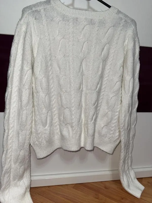 Pulover Bershka S | Alb, Normal, Mânecă lungă, Regular fit - Image 5